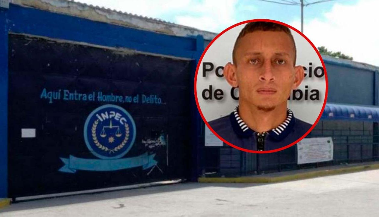 Omar Acuña Machado y una fachada de la Penitenciaría de El Bosque