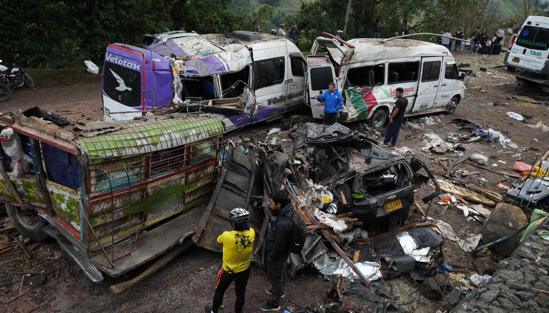 Lugar donde se presentó el atentado terrorista en la tarde del sábado. 