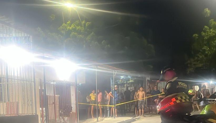 Lugar donde quedó uno de los cuerpos.