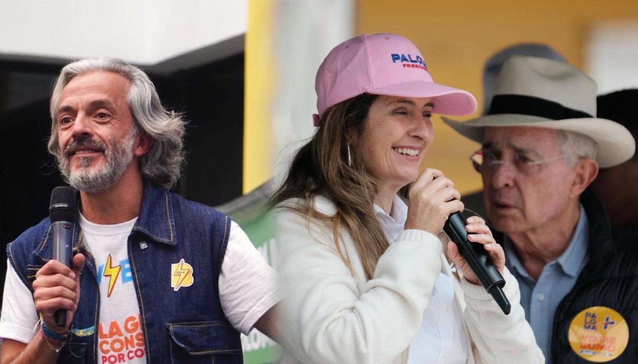 Juan Daniel Oviedo, Paloma Valencia y Álvaro Uribe Vélez.