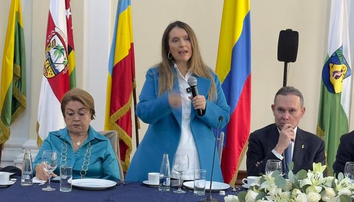 Paloma Valencia en la reunión con el Directorio Nacional del Partido Conservador.