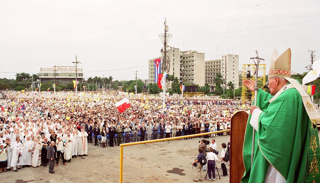 Imagen de la visita del Papa Juan Pablo II a Cuba.