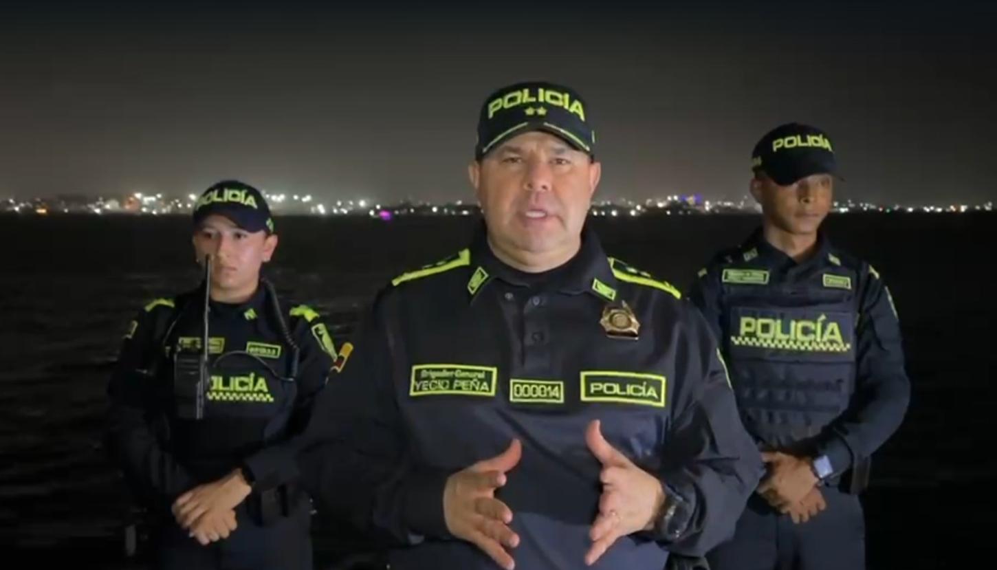 El brigadier general Gelver Yecid Peña Araque, comandante de la Policía Metropolitana de Cartagena.