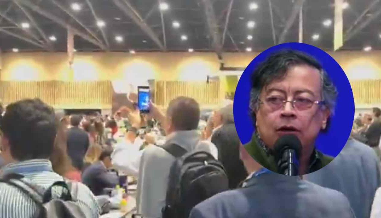 Petro fue abucheado en Bogotá.