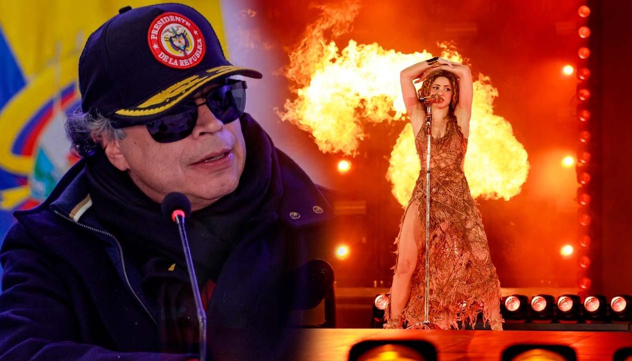 El Presidente Gustavo Petro y Shakira.