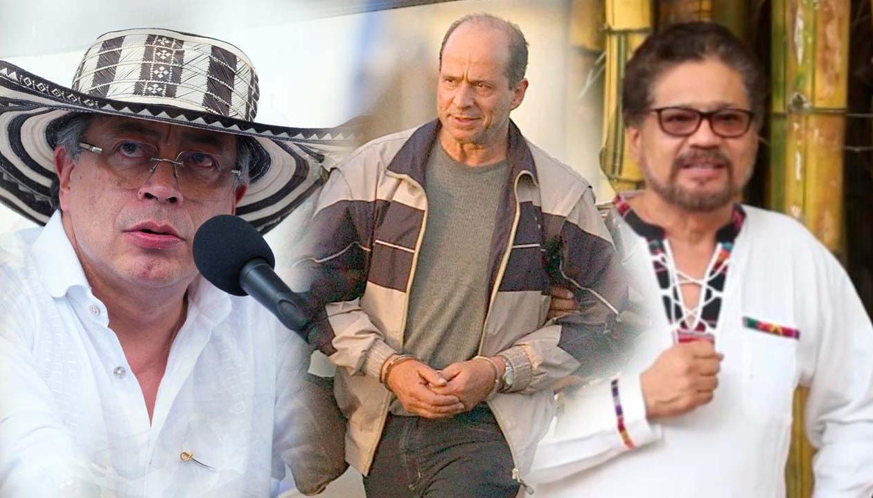 El Presidente Gustavo Petro, 'Simón Trinidad' e 'Iván Márquez'.