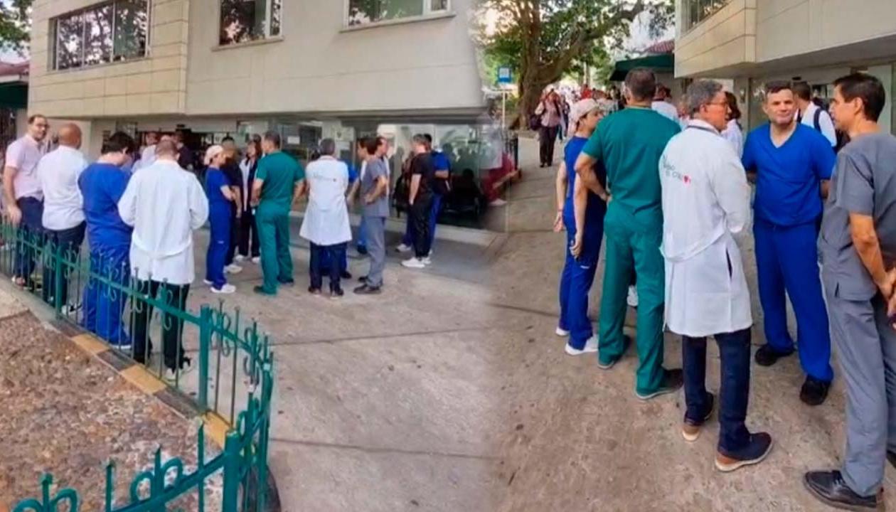 Plantón de médicos en la Clínica General del Norte.