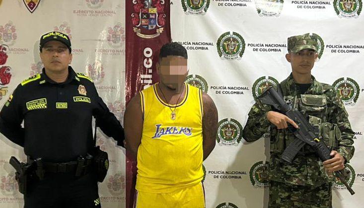 La captura de este hombre se dio en el municipio de Polonuevo. 