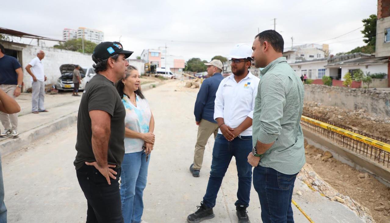 Alejandro Char visita las obras de la prolongación de la 84 hacia Vía 40.