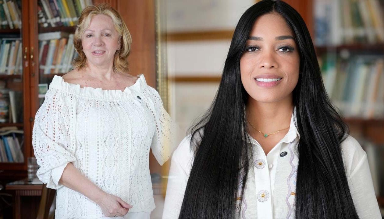 Silvia Gette y su abogada Bianith Bohórquez. 