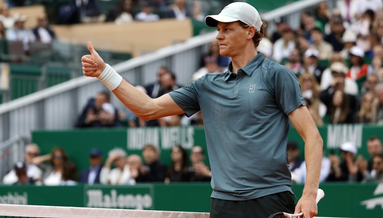 El tenista italiano Jannik Sinner durante la final de Montecarlo.