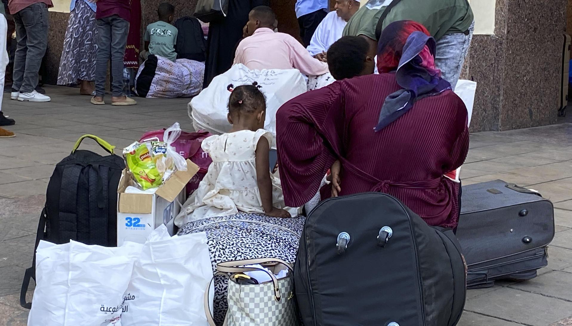 Refugiados de la guerra en Sudán.