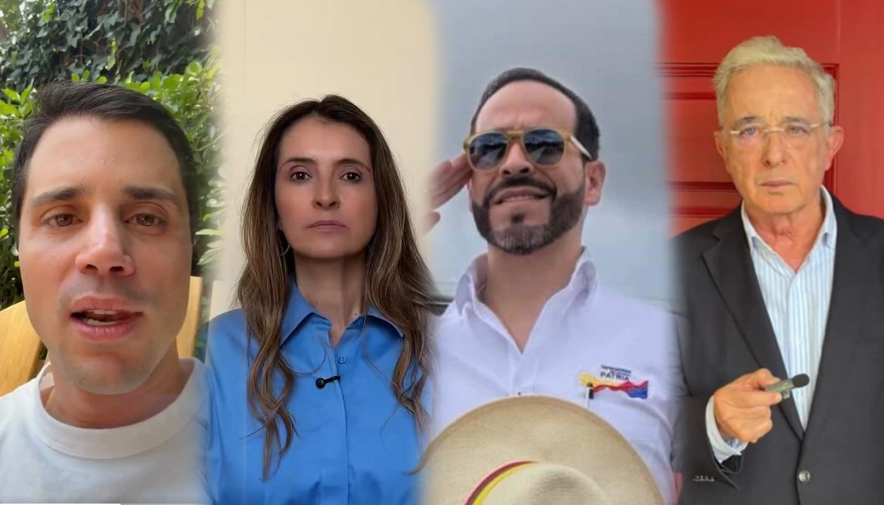 Tomás Uribe, Paloma Valencia, Abelardo De La Espriella y Álvaro Uribe Vélez.