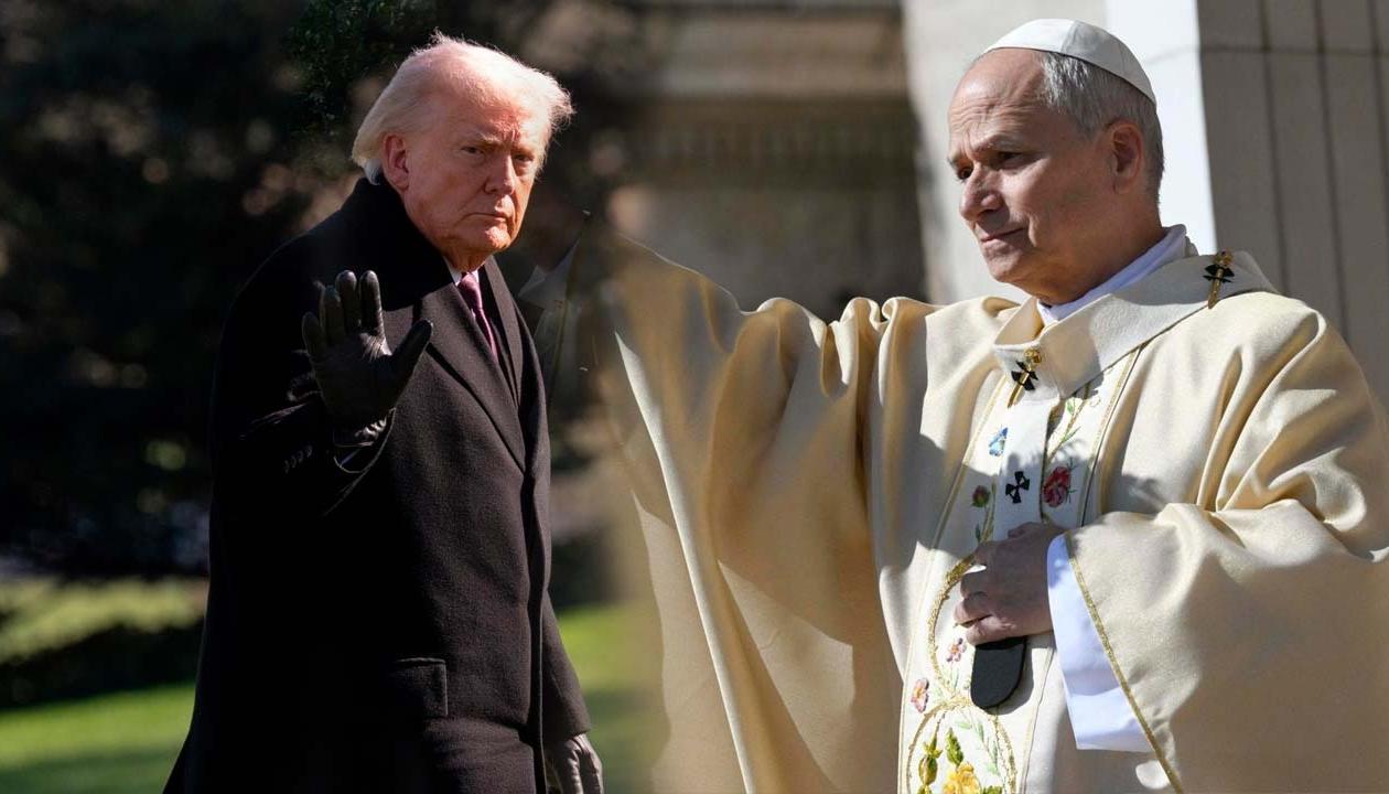 El Presidente de Estados Unidos, Donald Trump, y el Papa León XIV. 