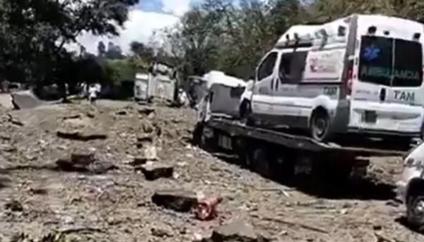 Así quedó la Vía Panamericana tras el ataque terrorista.