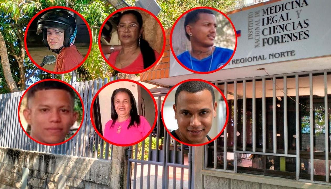 Seis de las víctimas de atentados en Sabanagrande y Baranoa. 