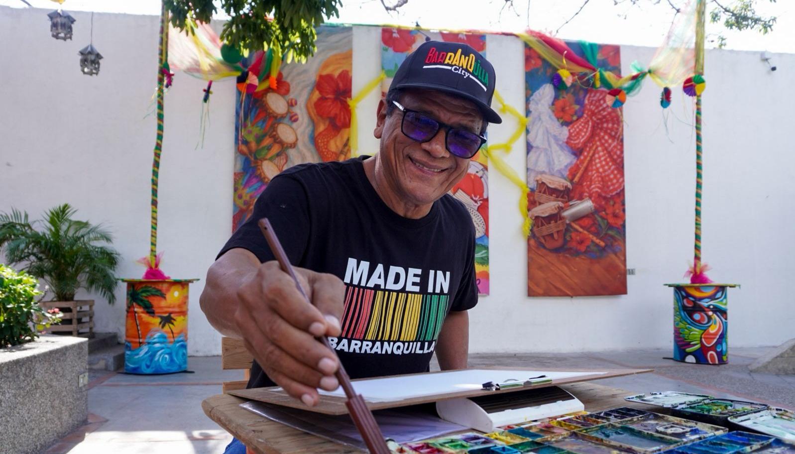 El acuarelista barranquillero Néstor Loaiza.