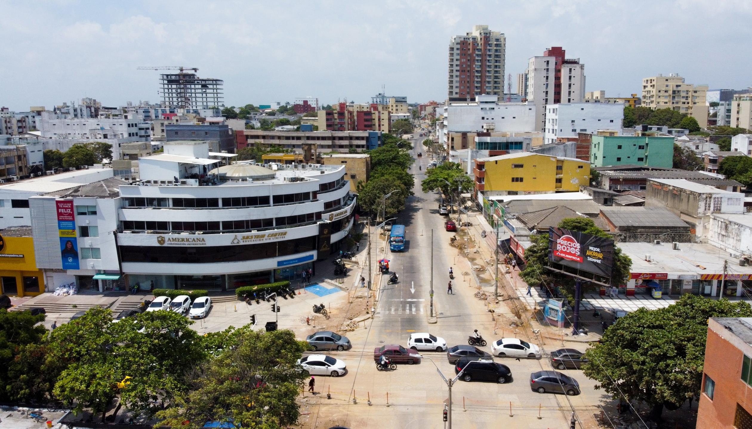Panorámica de la calle 72. 
