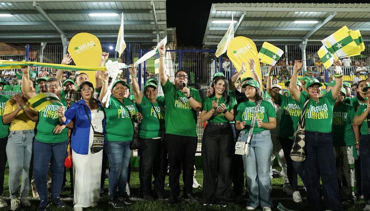 Acto de inauguración de la cancha ‘José Vicente Ortega’ en Puerto Colombia.