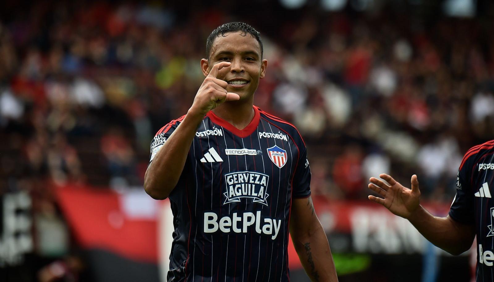 Luis Fernando Muriel marcó el gol que le dio la ventaja a Junior, su noveno en la Liga.