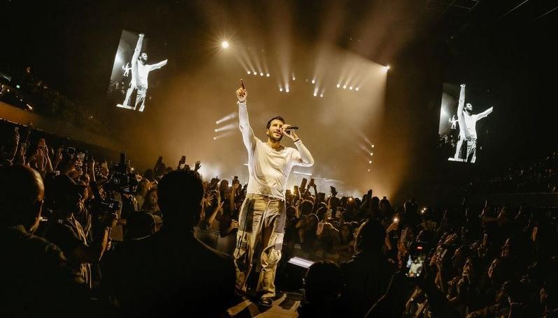 Sebastián Yatra durante el concierto. 