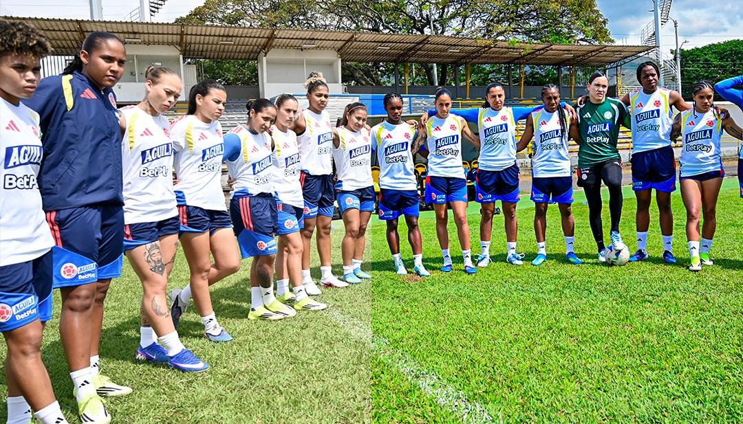 Integrantes de la Selección Colombia femenina de mayores. 