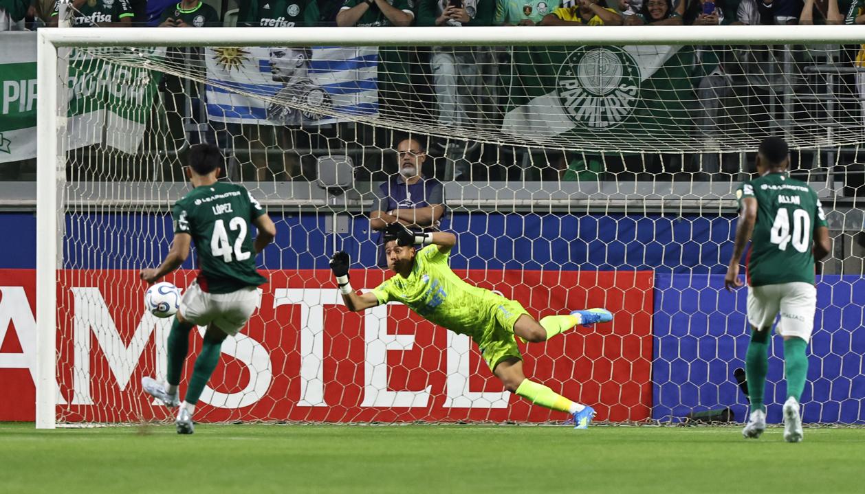 E lpenalti ejecutado por Juan Manuel Gómez y que le dio el triunfo a Palmeiras sobre Sporting Cristal.