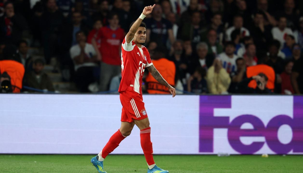 Luis Díaz marcó un gol en la derrota del Bayern ante el PSG.