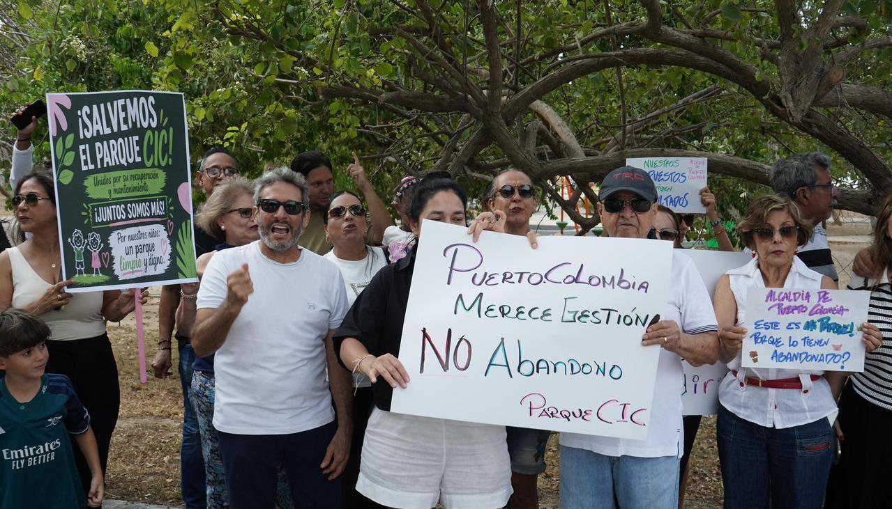 Habitantes de Montecarmelo protestan por abandono del Parque Internacional del Caribe.