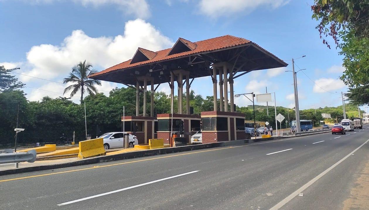 Aspecto del peaje Papiros, en Puerto Colombia. 