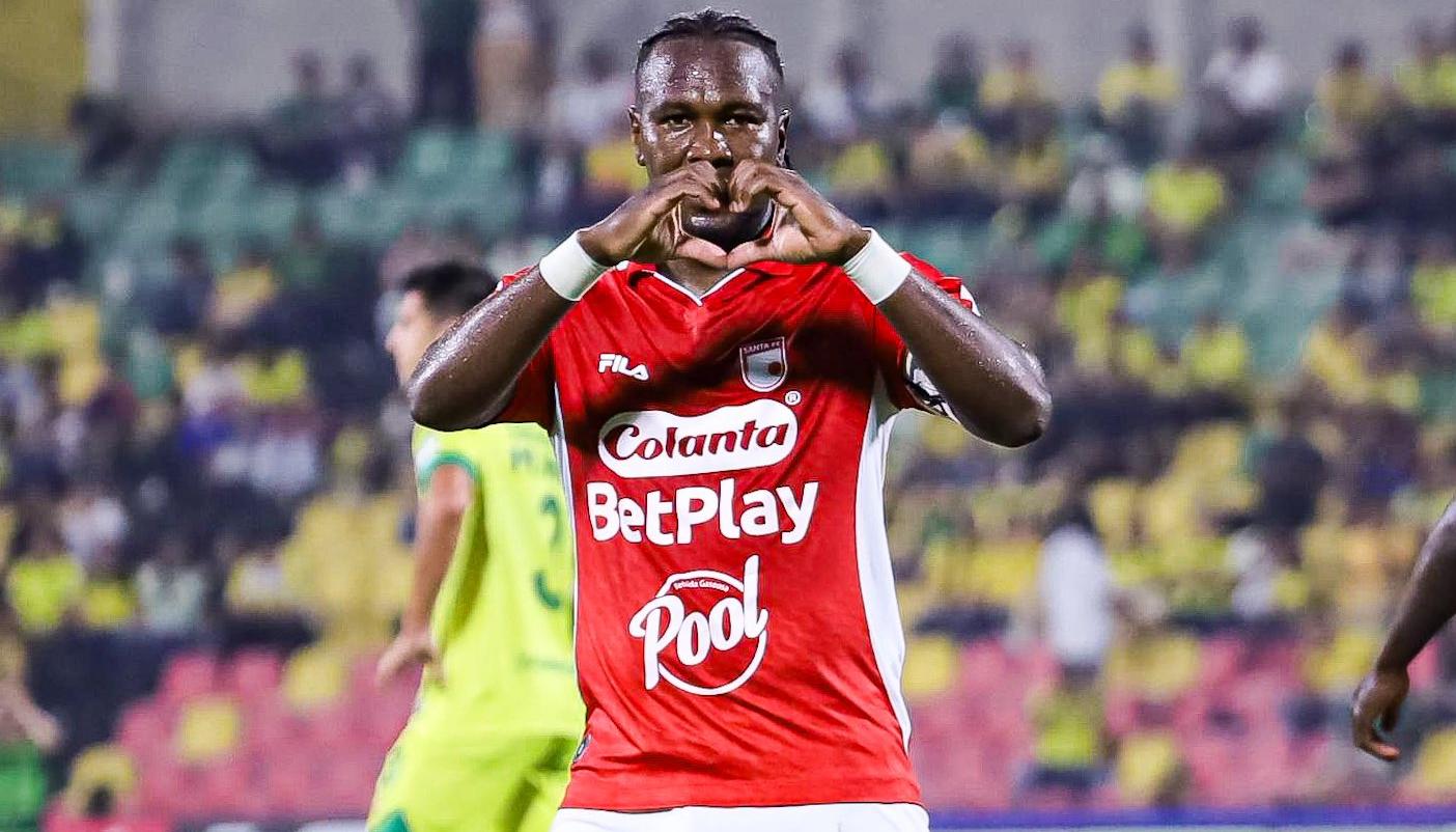 Hugo Rodallega, delantero y capitán de Santa Fe. 