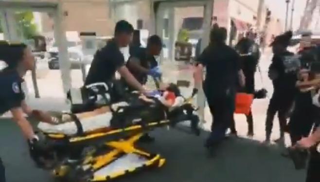 Uno de los heridos en el tiroteo. 