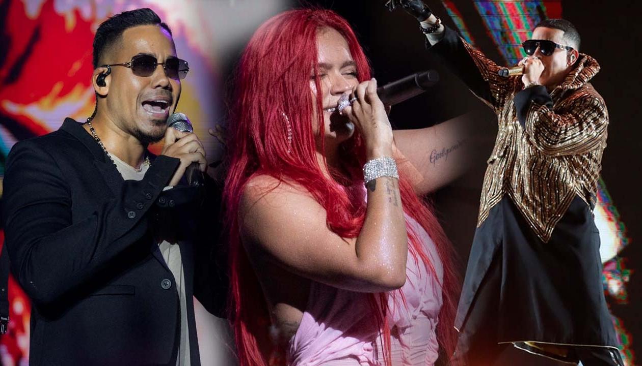 Romeo Santos, Karol G y Daddy Yankee. 