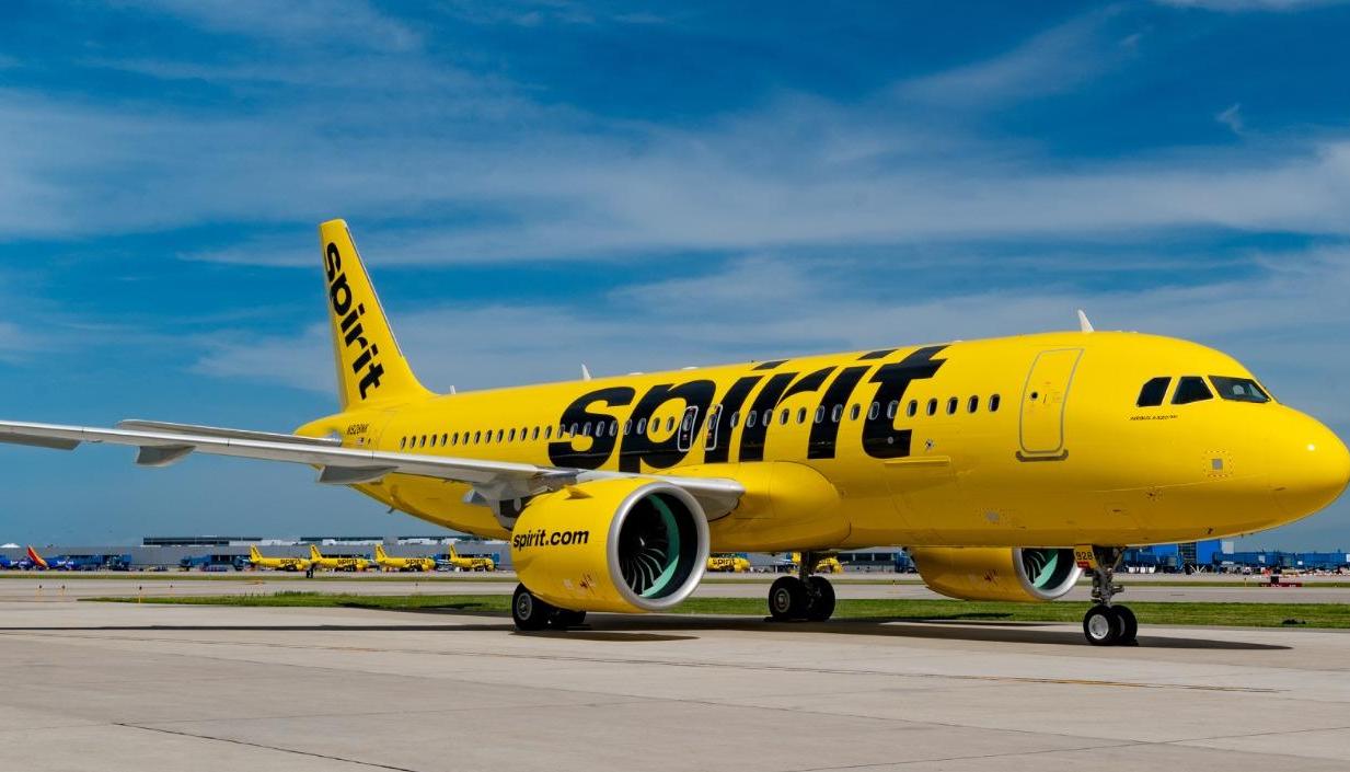 Un avión de la aerolínea Spirit Airlines. 