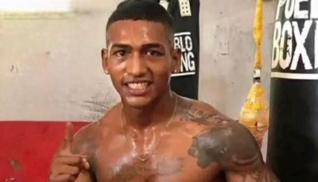 El boxeador Yeiner Gómez. 