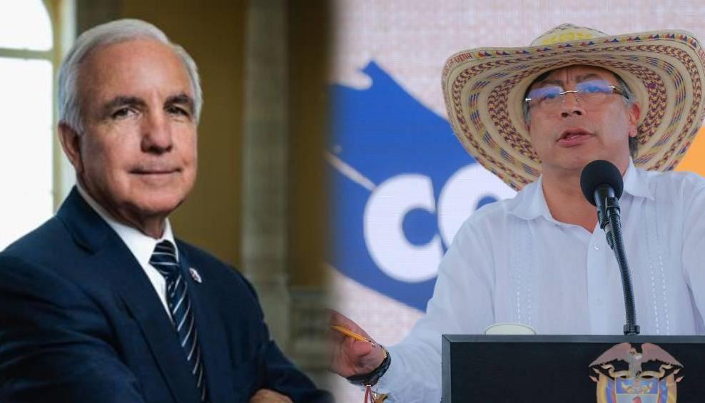 El representante Carlos Giménez y el Presidente Gustavo Petro.