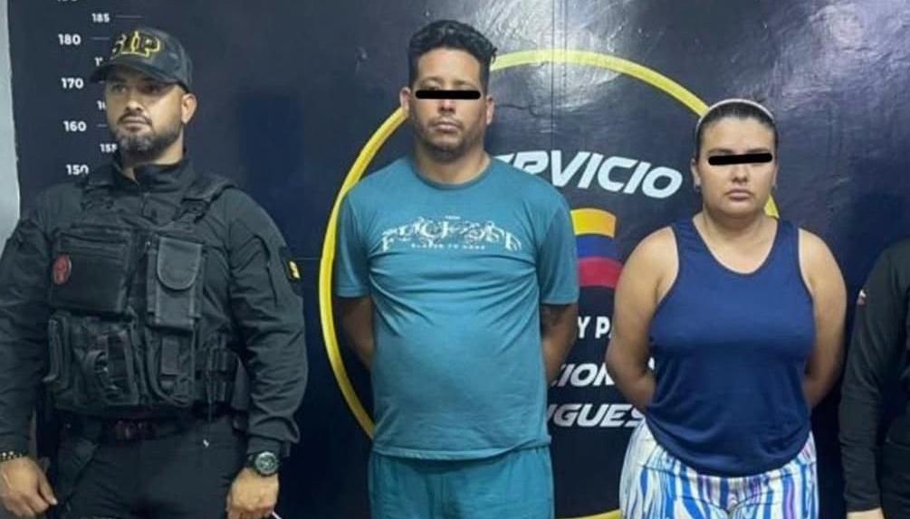 Edinson José Torres Sarmiento y María Fernanda Delgado Hernández, dos de los capturados.
