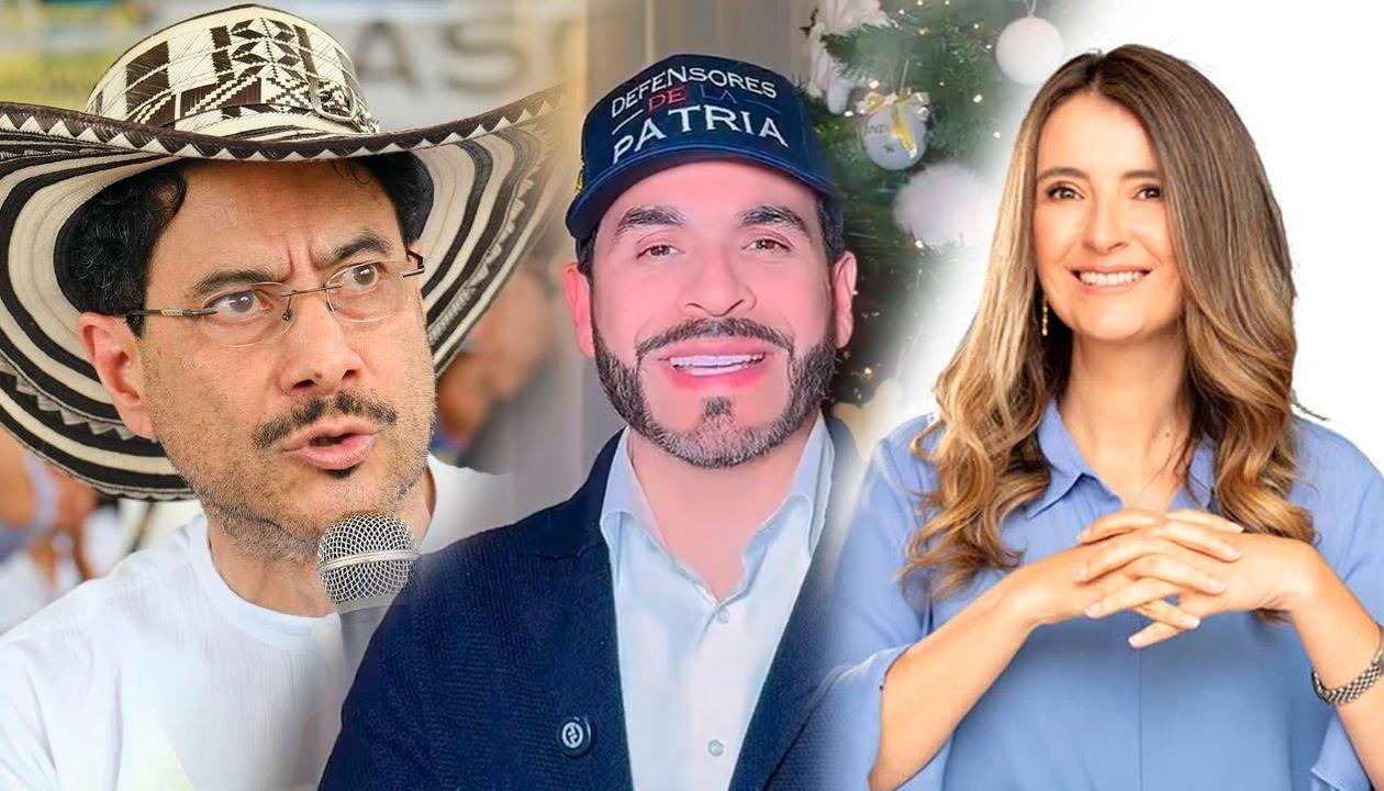 Iván Cepeda, Abelardo De la Espriella y Paloma Valencia.
