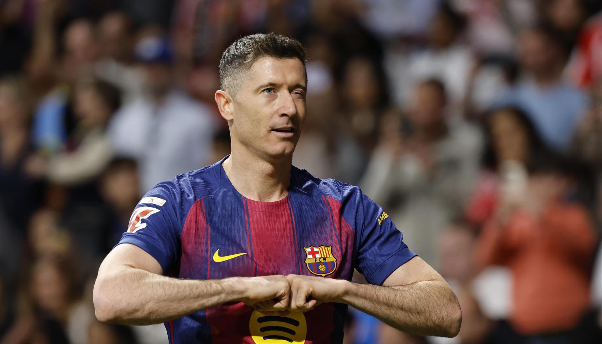El delantero polaco del Barcelona, Robert Lewandowski.
