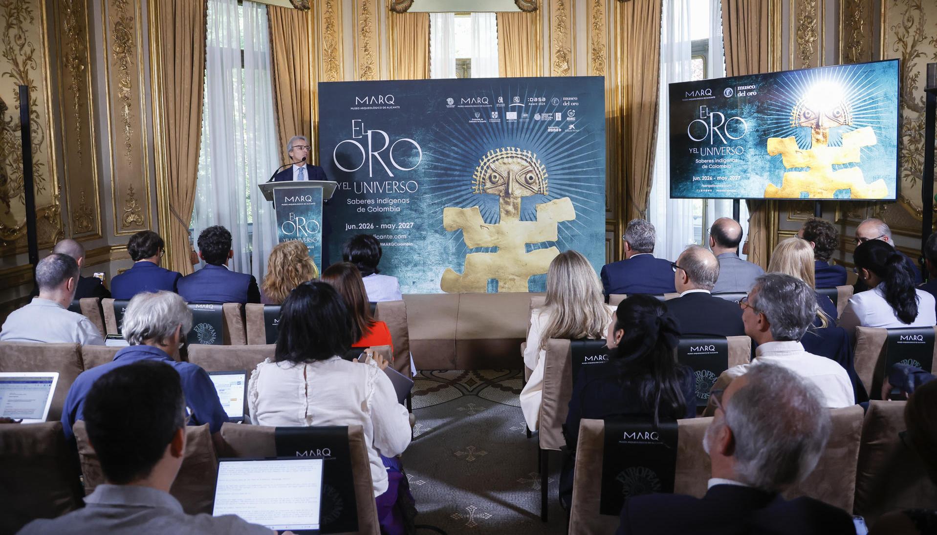 Lanzamiento de la exposición 'El oro y el universo. Saberes indígenas de Colombia', que se presentará en España.