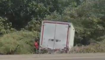 Furgón involucrado en el accidente. 