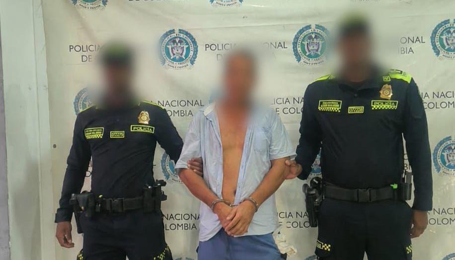 Hombre capturado en Malambo.