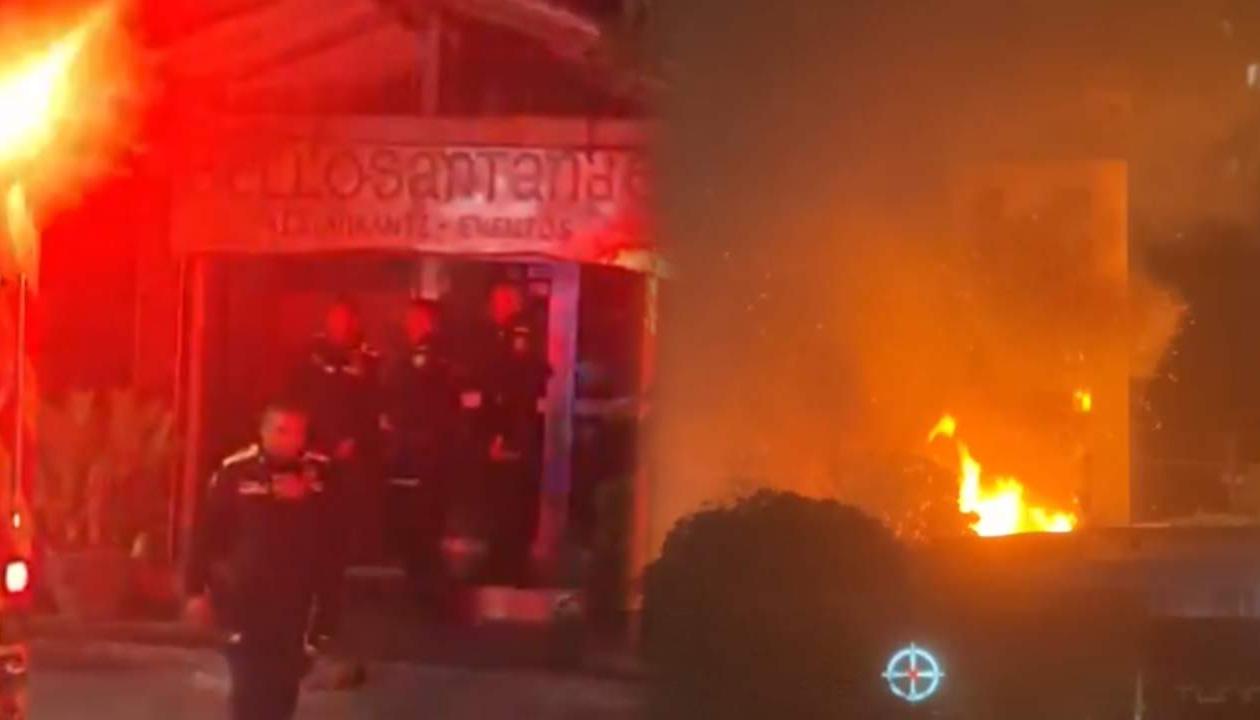 Incendio en el restaurante Bello Santander