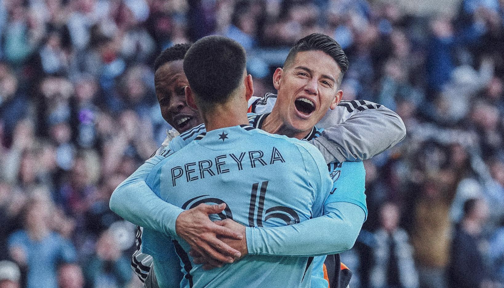 James Rodríguez en su último partido en el Minnesota United.
