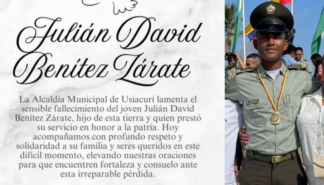 Patrullero Julián David Benítez Zárate.