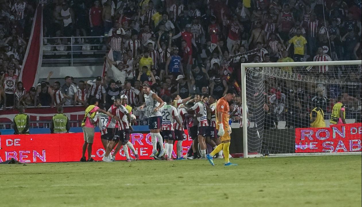 Momento de la celebración por la clasificación.