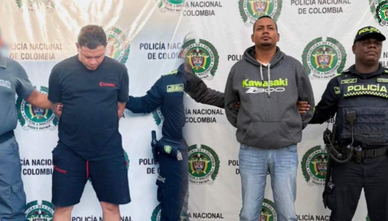 Los capturados por la Policía.