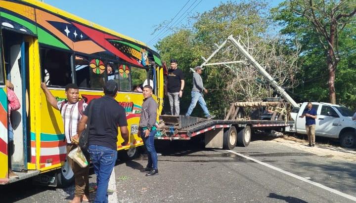 Aspecto del accidente ocurrido en la mañana de este martes. 