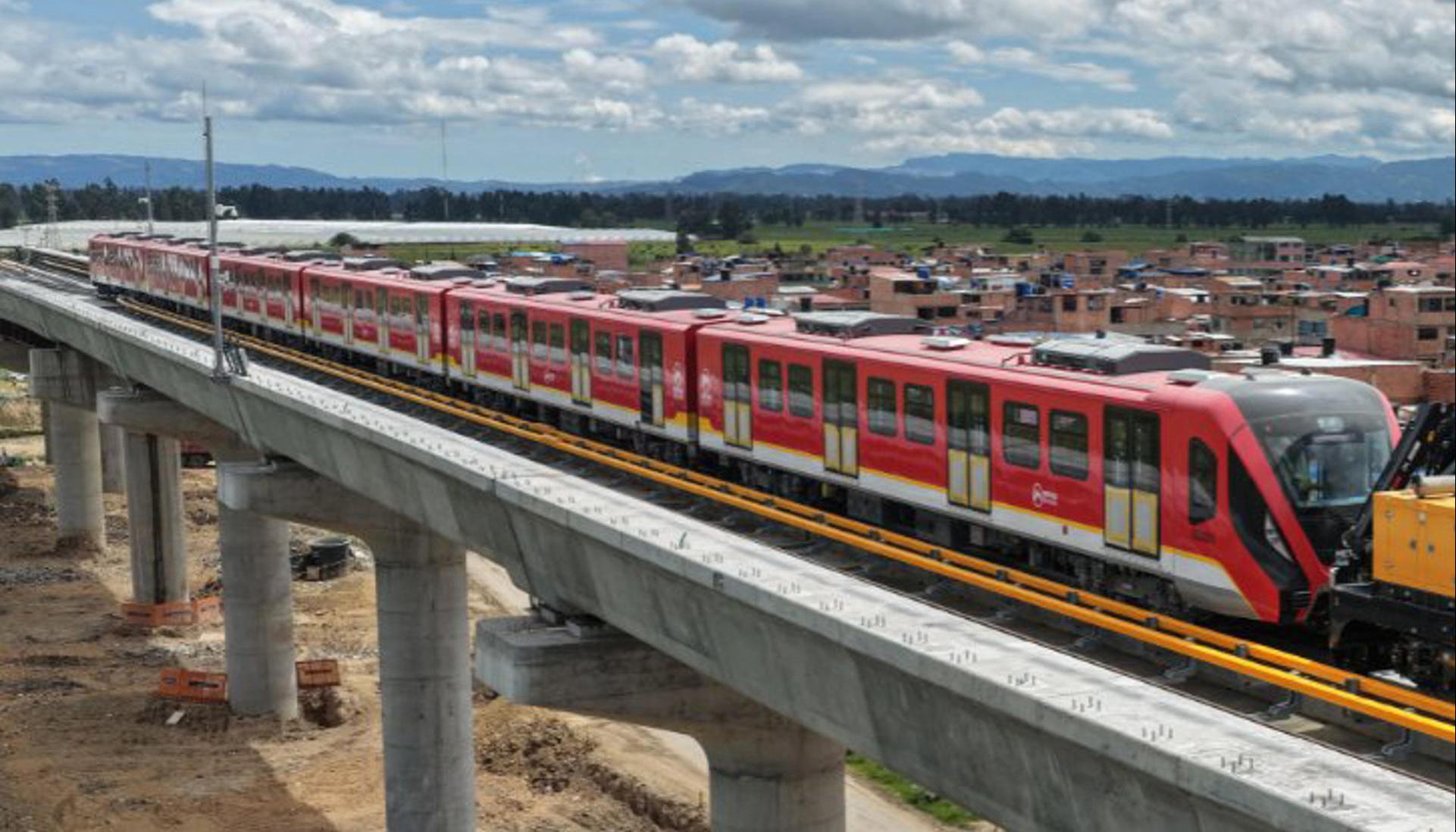 El Metro de Bogotá de las pruebas de rodaje.