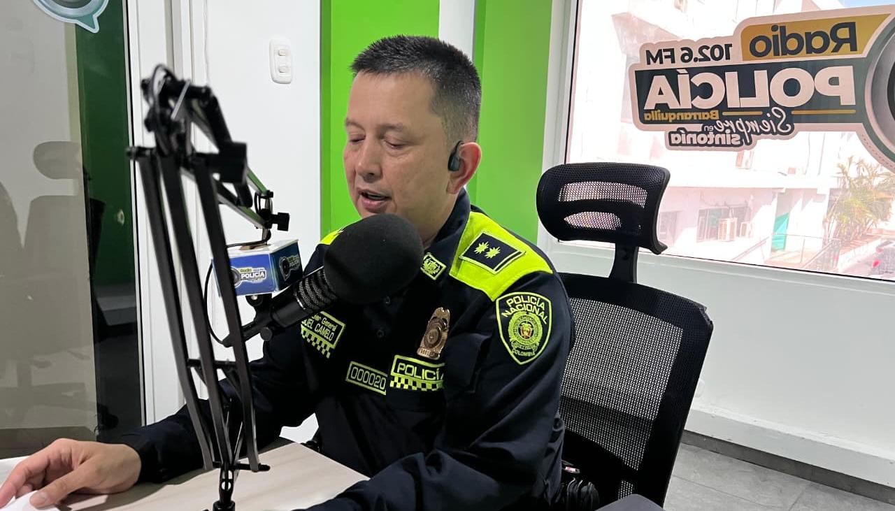 General Miguel Camelo, comandante de la Policía Metropolitana de Barranquilla. 